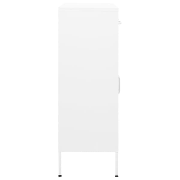 vidaXL Oppbevaringsskap hvit 80x35x101,5 cm stål