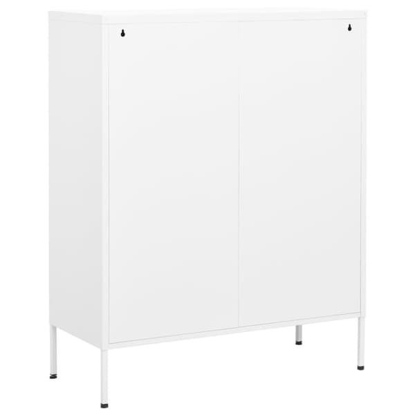 vidaXL Oppbevaringsskap hvit 80x35x101,5 cm stål