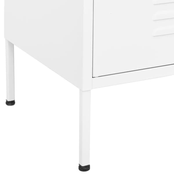 vidaXL Oppbevaringsskap hvit 80x35x101,5 cm stål