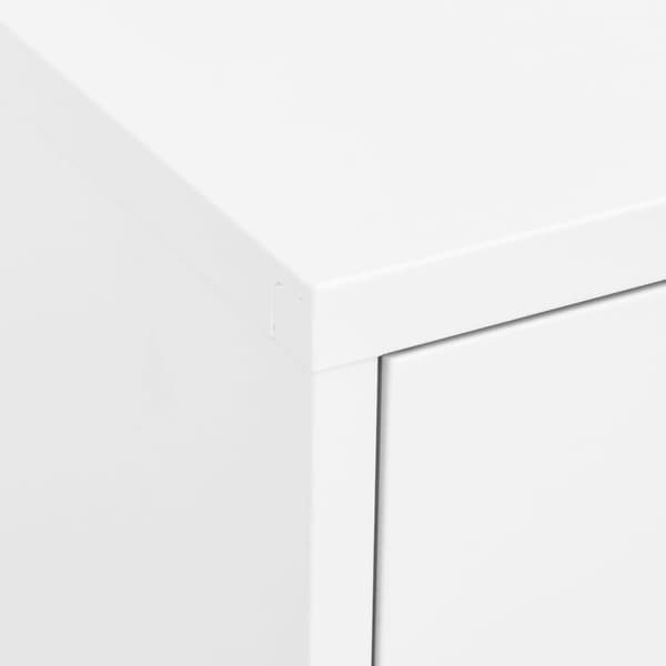 vidaXL Oppbevaringsskap hvit 80x35x101,5 cm stål