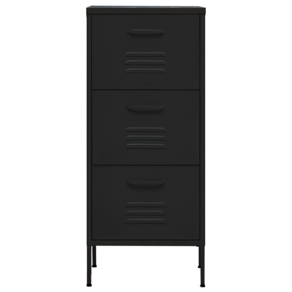 vidaXL Oppbevaringsskap svart 42,5x35x101,5 cm stål
