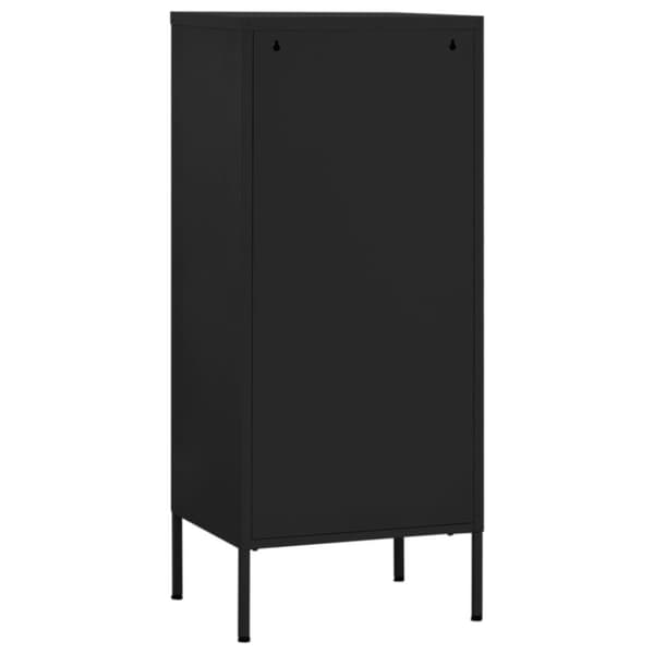 vidaXL Oppbevaringsskap svart 42,5x35x101,5 cm stål