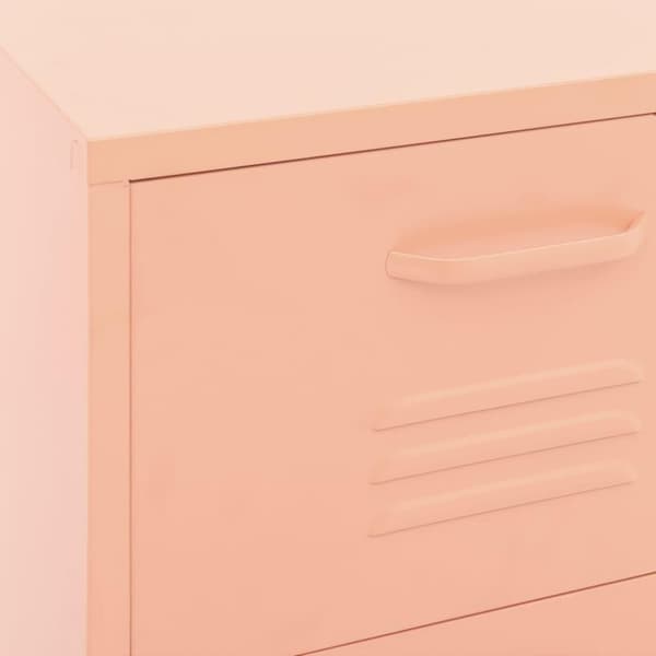 vidaXL Oppbevaringsskap rosa 42,5x35x101,5 cm stål