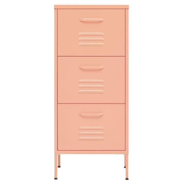 vidaXL Oppbevaringsskap rosa 42,5x35x101,5 cm stål