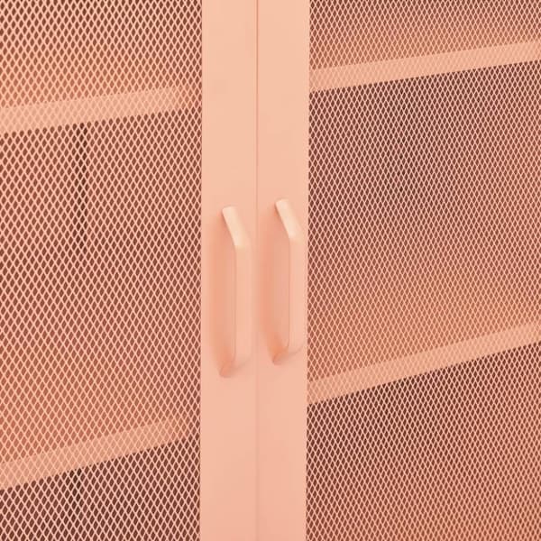 vidaXL Varastokaappi pinkki 80x35x101,5 cm teräs
