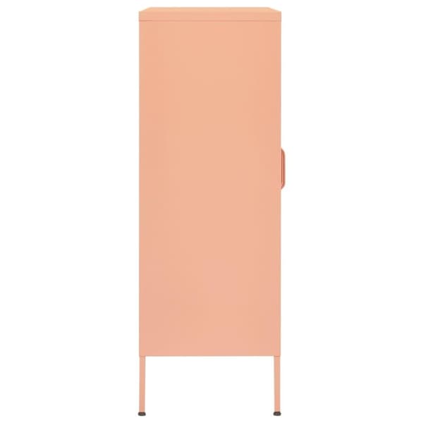 vidaXL Varastokaappi pinkki 80x35x101,5 cm teräs