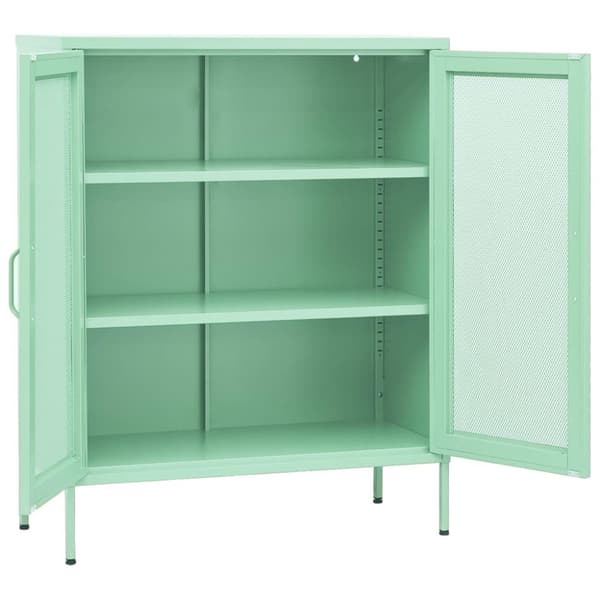 vidaXL opbevaringsskab 80x35x101,5 cm stål mintgrøn