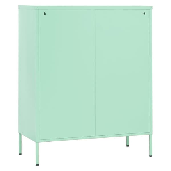 vidaXL opbevaringsskab 80x35x101,5 cm stål mintgrøn