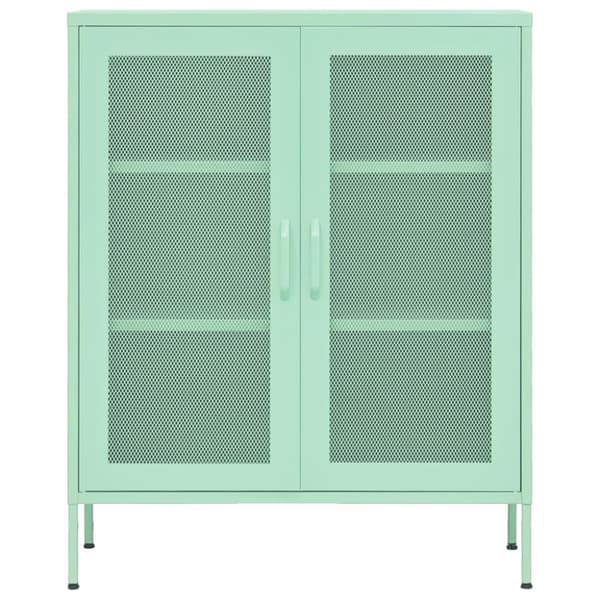 vidaXL Förvaringsskåp mintgrön 80x35x101,5 cm stål