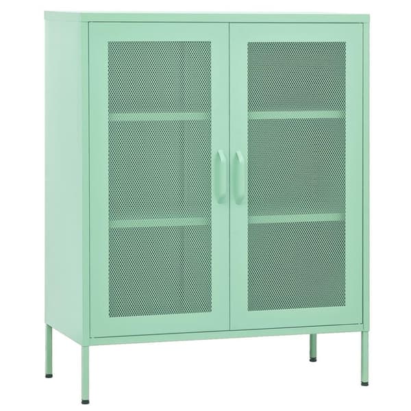 vidaXL Förvaringsskåp mintgrön 80x35x101,5 cm stål