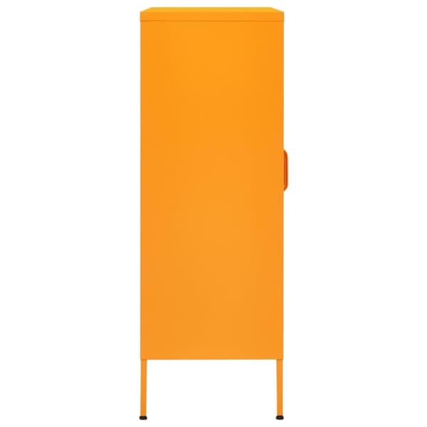 vidaXL Oppbevaringsskap sennepsgul 80x35x101,5 cm stål