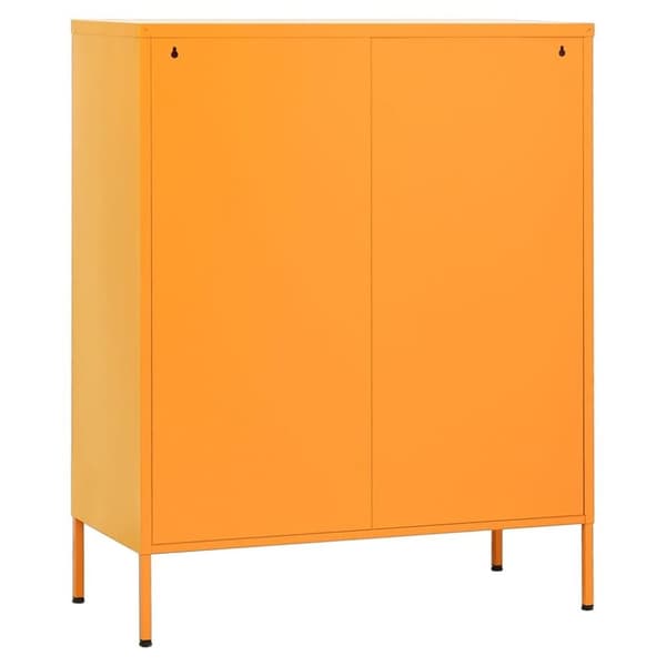 vidaXL Oppbevaringsskap sennepsgul 80x35x101,5 cm stål
