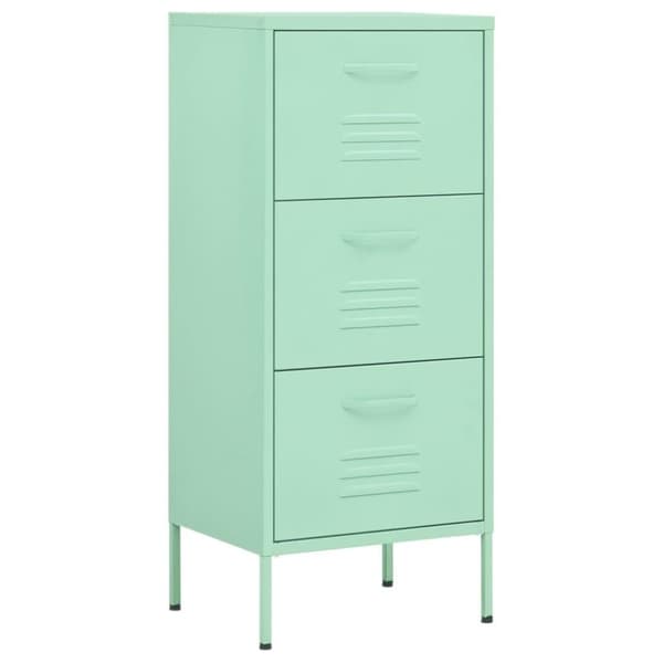 vidaXL Förvaringsskåp mintgrön 80x35x101,5 cm stål