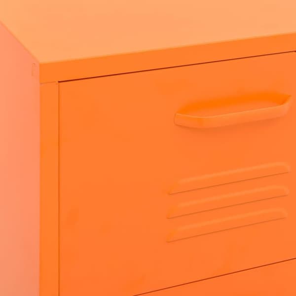 vidaXL Förvaringsskåp orange 80x35x101,5 cm stål