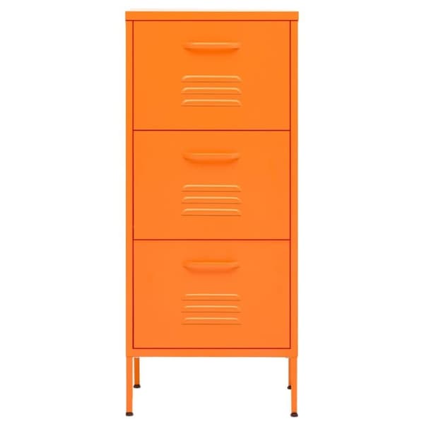 vidaXL Förvaringsskåp orange 80x35x101,5 cm stål