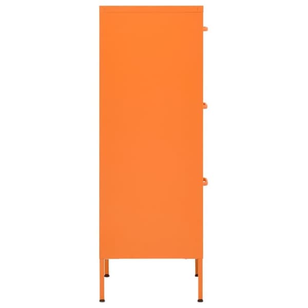 vidaXL Förvaringsskåp orange 80x35x101,5 cm stål