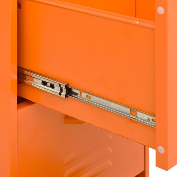 vidaXL Förvaringsskåp orange 80x35x101,5 cm stål