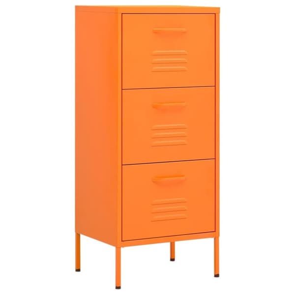 vidaXL Förvaringsskåp orange 80x35x101,5 cm stål