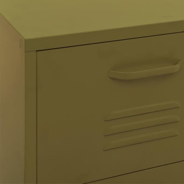 vidaXL Förvaringsskåp olivgrön 80x35x101,5 cm stål