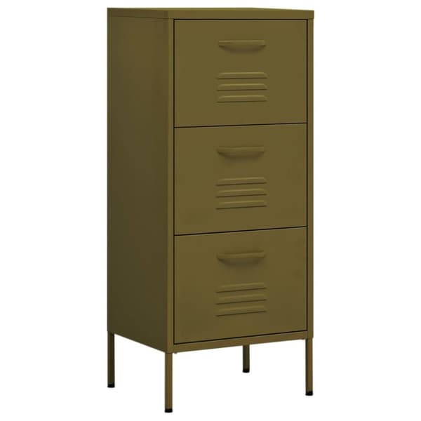 vidaXL Förvaringsskåp olivgrön 80x35x101,5 cm stål