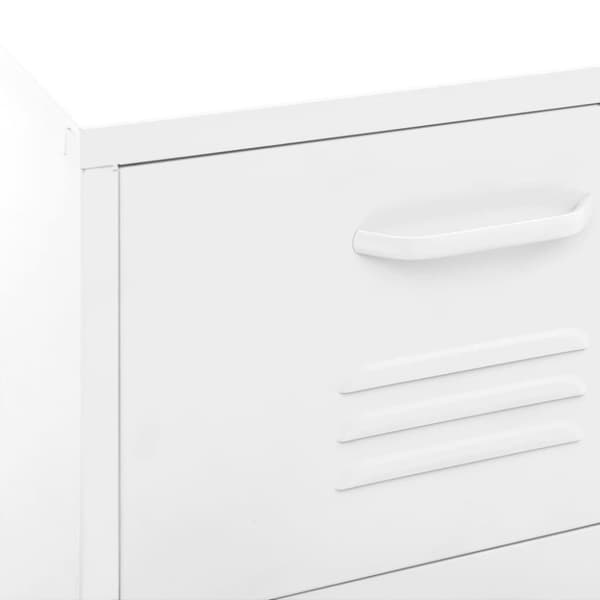vidaXL Oppbevaringsskap hvit 42,5x35x101,5 cm stål