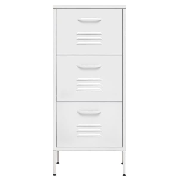 vidaXL Oppbevaringsskap hvit 42,5x35x101,5 cm stål
