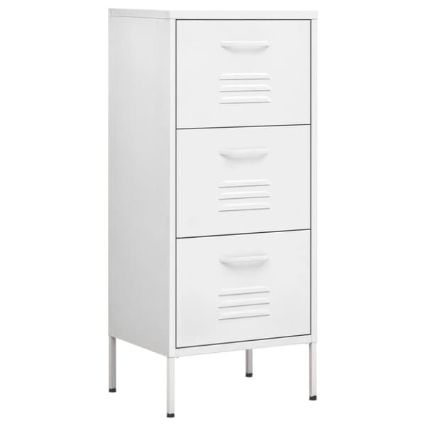 vidaXL Oppbevaringsskap hvit 42,5x35x101,5 cm stål