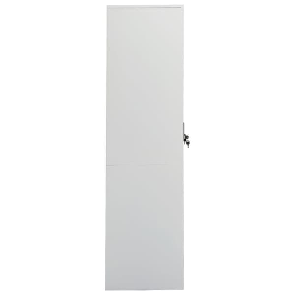 vidaXL Vaatekaappi vaaleanharmaa 80x50x180 cm teräs