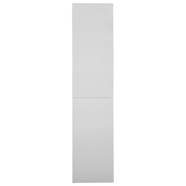 vidaXL Kontorskap med skyvedør 90x40x180 cm lysegrå stål