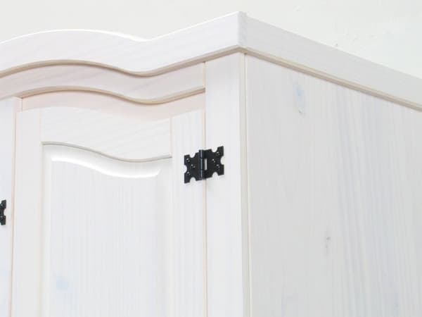 New Mexico klædeskab 3-dørs bredde 152 cm, højde 193 cm hvid/voks.