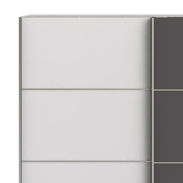 Veto klædeskab A 2 dørs H201 cm x B182 cm hvid, grå.