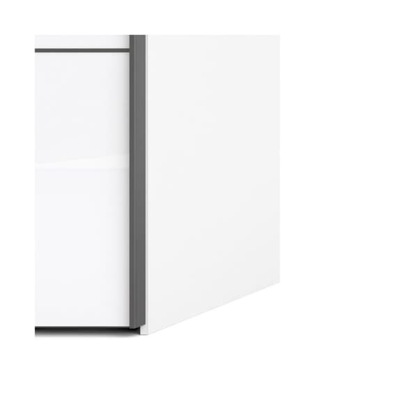 Veto klædeskab B 2 dørs H220 cm x B182 cm hvid, hvid højglans.