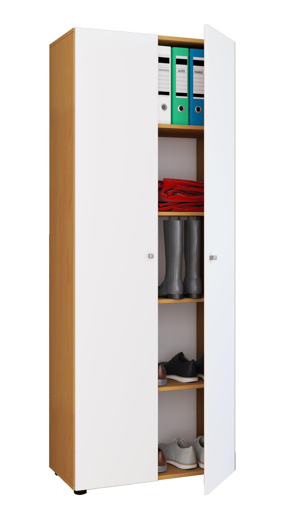 Vandol Ikombi garderob 2 dörrar bokmönstrad, vit.