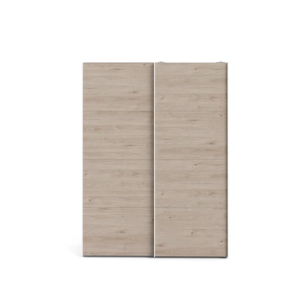 Veto skydedørsskab B150 cm 2 låger, hvid og Hickory dekor.