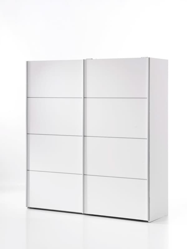 Veto garderobeskap 2 dørs inkl. 3 løse hyller, bredde 182 cm, hvit.