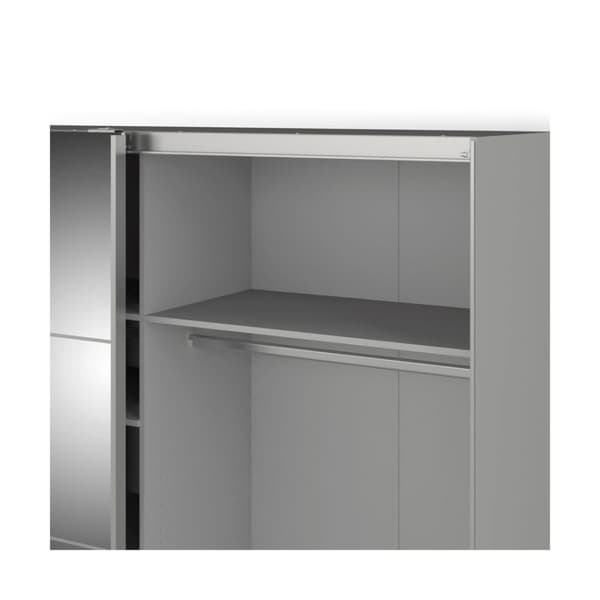 Veto garderobeskap 1 dør og 1 speildør inkl. 3 løse hyller, bredde 182 cm, hvit.