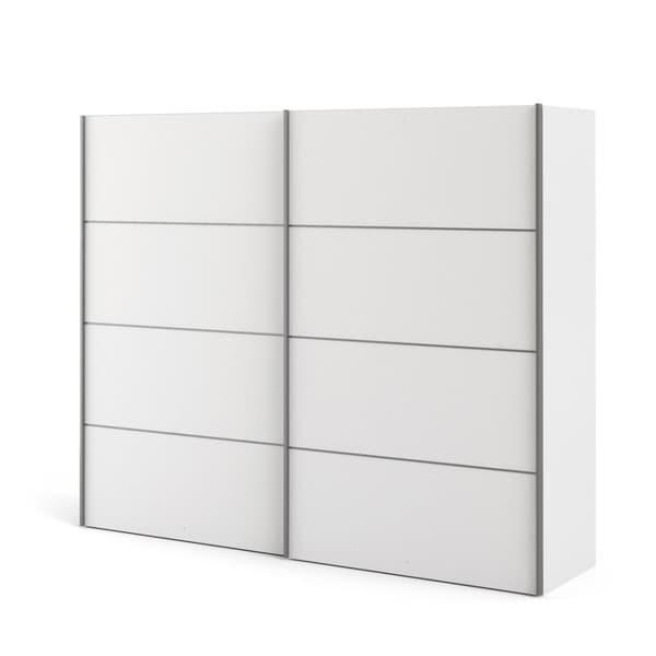 Veto skyvedørsskap B243 cm 2 dører hvit.