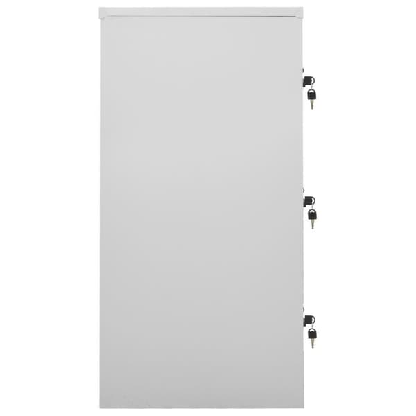 vidaXL Förvaringsskåp 5 st ljusgrå och grön 90x45x92,5 cm stål