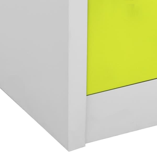 vidaXL Förvaringsskåp 5 st ljusgrå och grön 90x45x92,5 cm stål