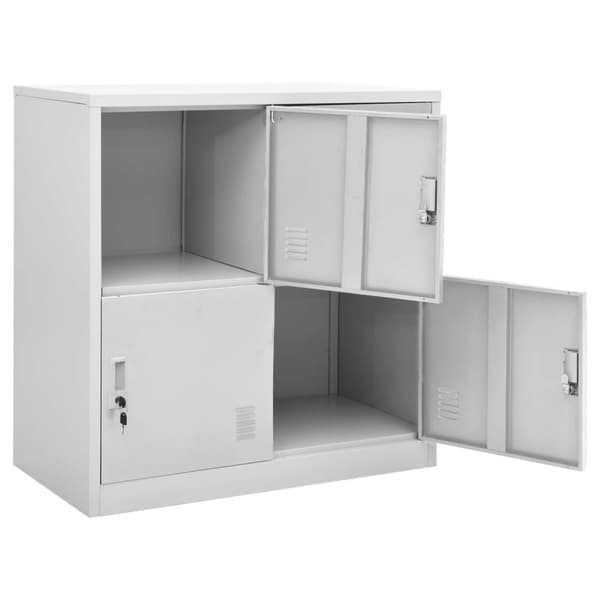 vidaXL skabe 2 stk. 90x45x92,5 cm stål lysegrå
