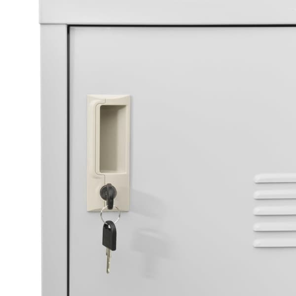 vidaXL Oppbevaringsskap 2 stk lysegrå 90x45x92,5 cm stål