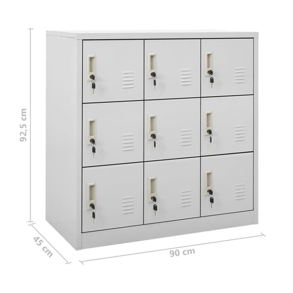 vidaXL skabe 2 stk. 90x45x92,5 cm stål lysegrå