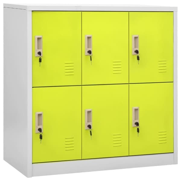 vidaXL Pukukaapit 5 kpl vaaleanharmaa ja vihreä 90x45x92,5 cm teräs