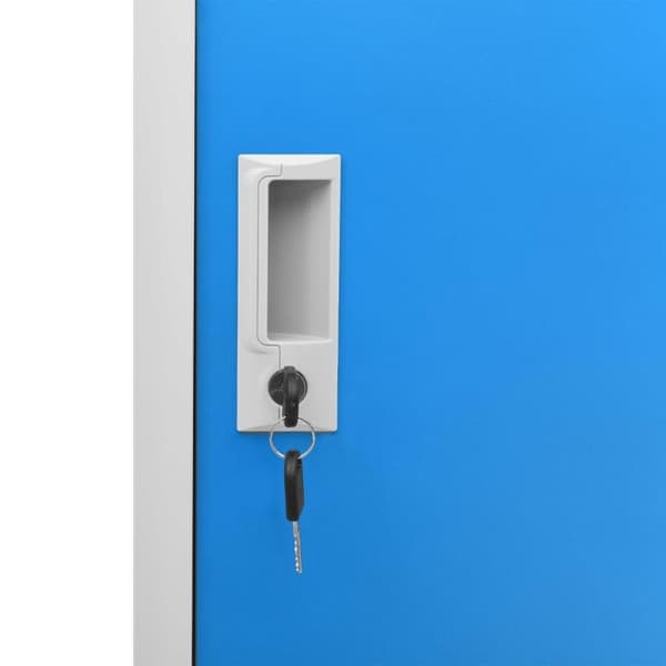vidaXL Oppbevaringsskap 2 stk lysegrå og blå 90x45x92,5 cm stål