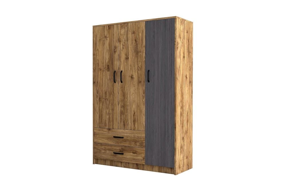 NOORDBEMS Garderob 48x120 Valnöt/Grå