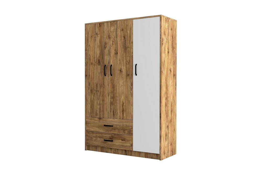 NOORDBEMS Garderob 48x120 Valnöt/Vit