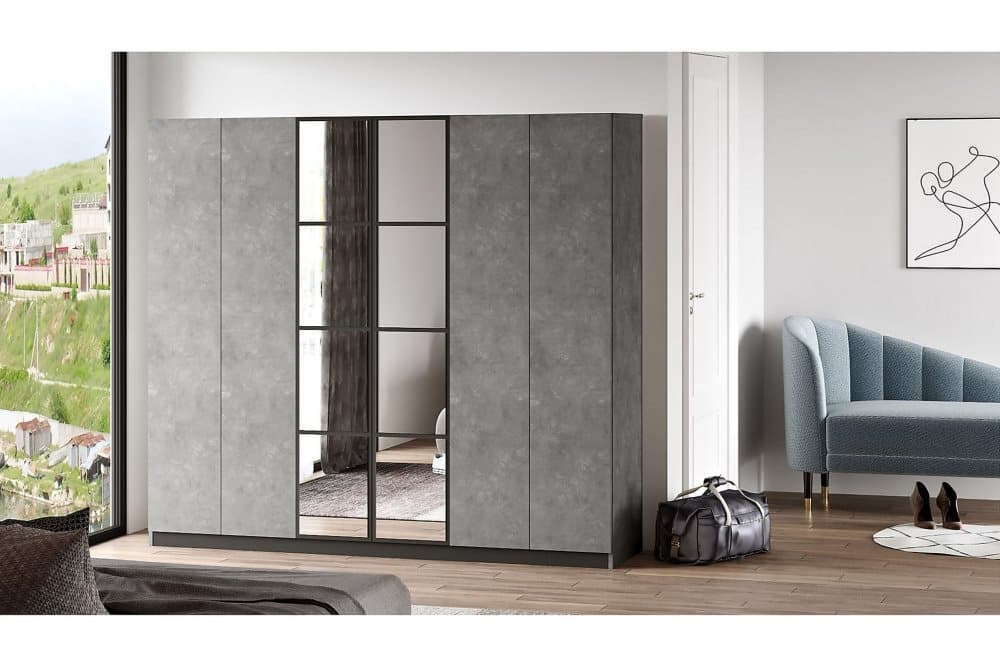 OOSTEIN Garderob 50x208 Antracit/Grå