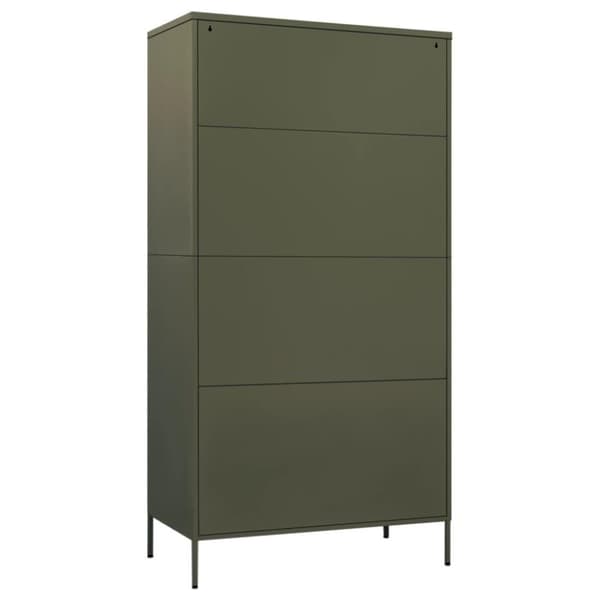 vidaXL Garderobe olivengrønn 90x50x180 cm stål