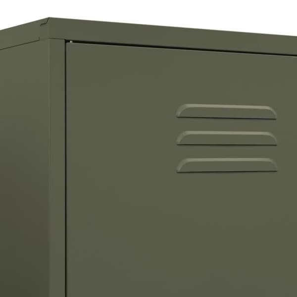 vidaXL Garderobe olivengrønn 90x50x180 cm stål