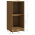 Miniatyrbilde 8 av 10: vidaXL Sideskap honningbrun 35,5x33,5x76 cm heltre furu